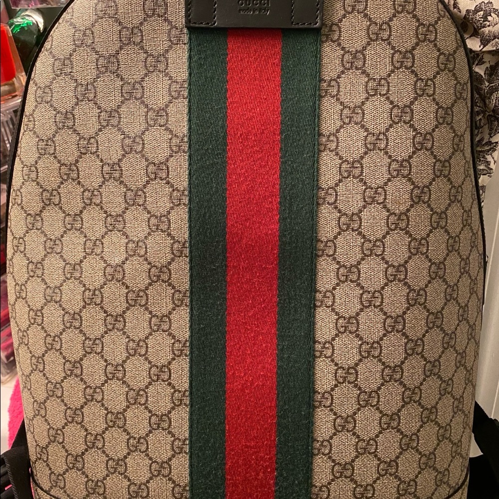 Gucci GG supreme web backpack